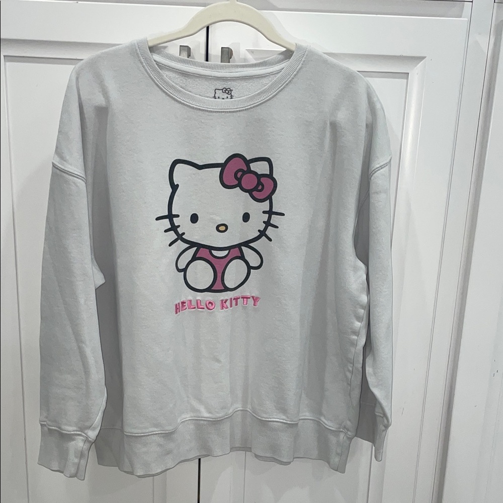 Hello Kitty Gray Sweatshirt with Pink Accents